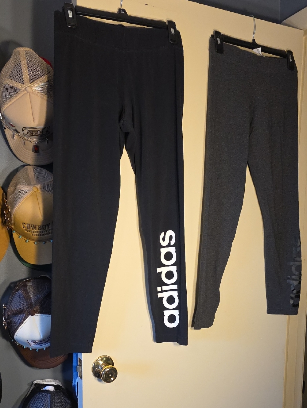 Adidas Womens Black Leggings with White Logo
